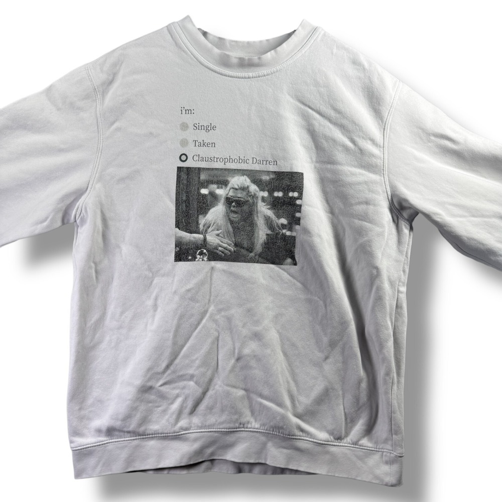 B&C Collection Claustrophobic Darren Gemma Collins Meme Sweatshirt White XL
